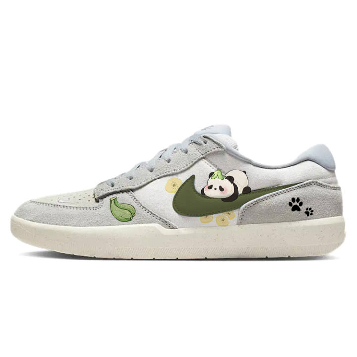 Nike Nike SB Force 58 Abrasion Resistant Low top Skateboard Shoes Unisex White Gray