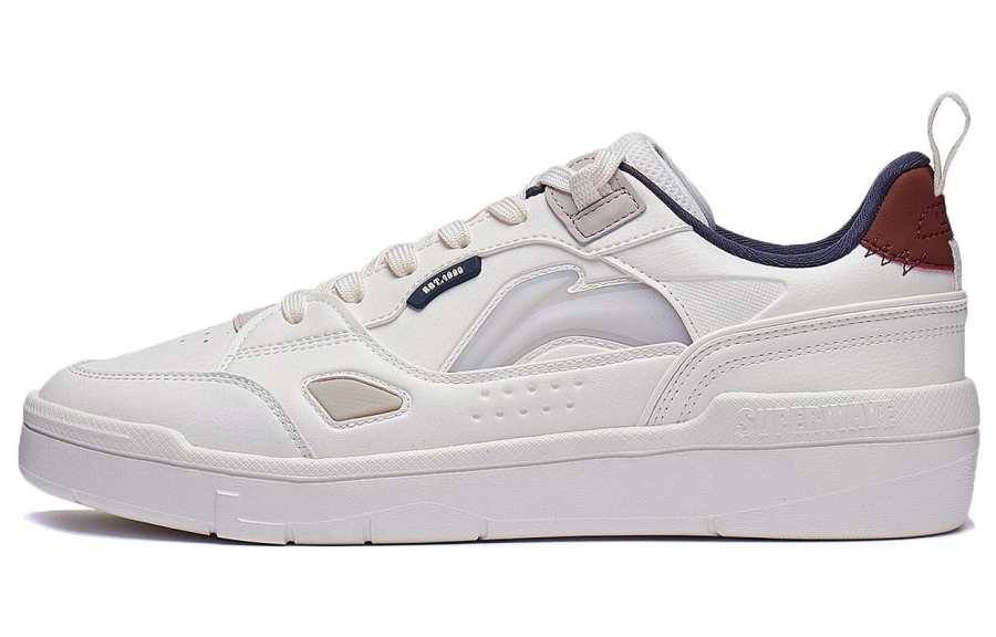 Li-Ning Li Ning Common 80s Wear resistant And Lightweight Low top Skateboard Shoes Men's White