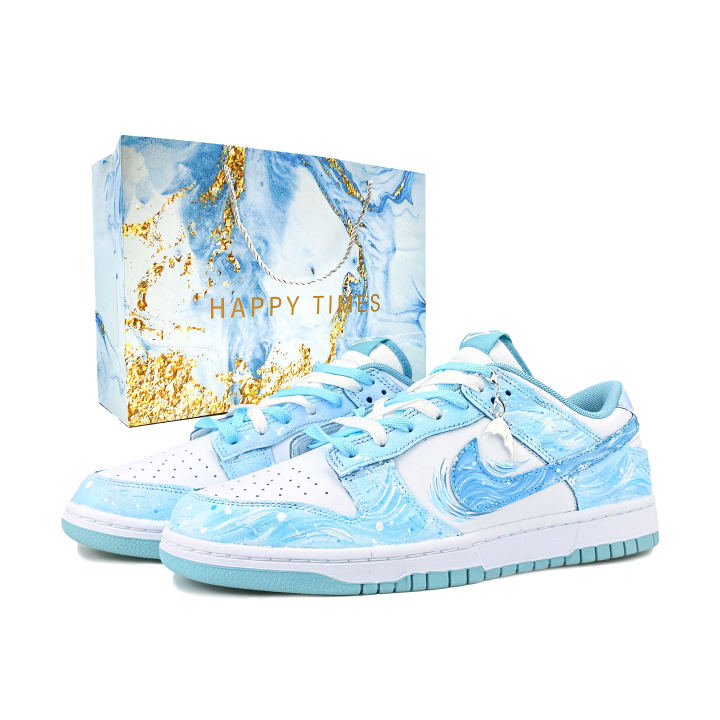 Nike Nike Dunk Low top Skateboard Shoes Men's White Blue