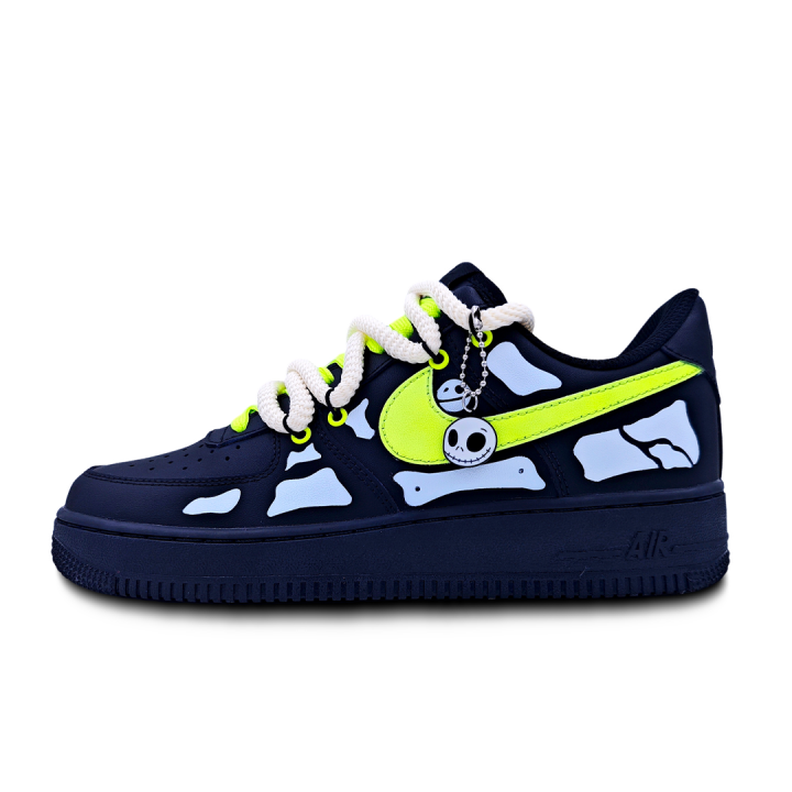 Nike Nike Air Force 1 Skateboard Shoes Unisex Low Top Black/White/Green