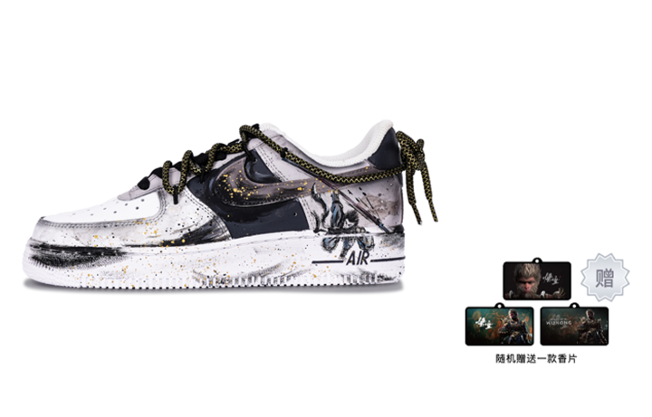 Nike Nike Air Force 1 Shimmery Cat, Black Mythology Facing Destiny Directly Slip Resistant Abrasion Resistant