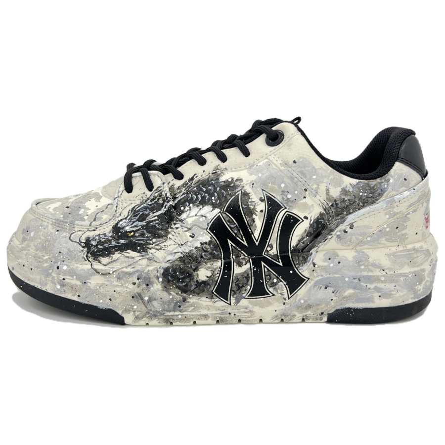 MLB Chunky Liner Slip Resistant, Abrasion Resistant, Height Increasing Low top Skateboard Shoes Unisex Beige Gray