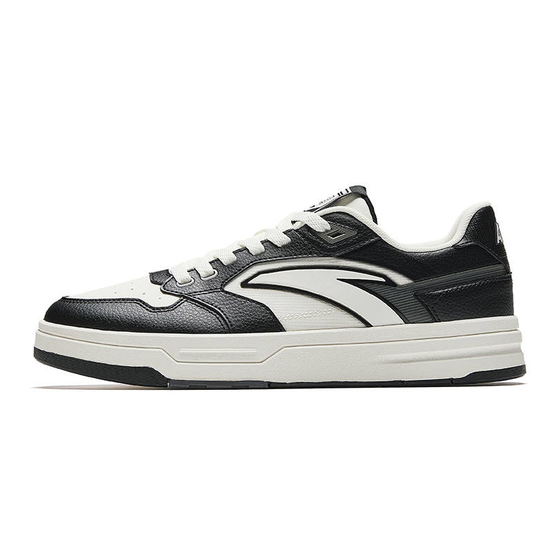 Anta Street Lite Slip Resistant Abrasion Resistant Low top Skateboard Shoes Men's White Black