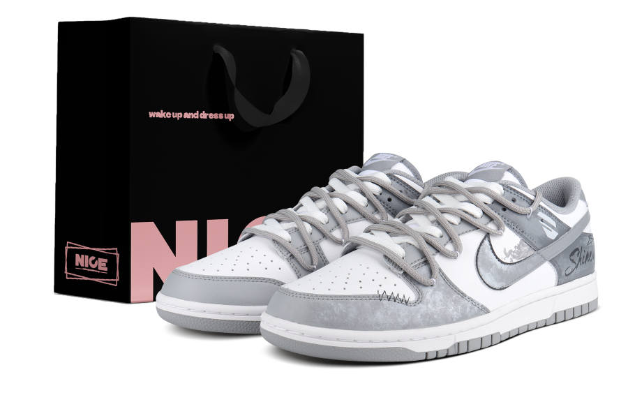 Nike Nike Dunk Lightweight Breathable Lightweight And Breathable Low top Skateboard Shoes Unisex Gray