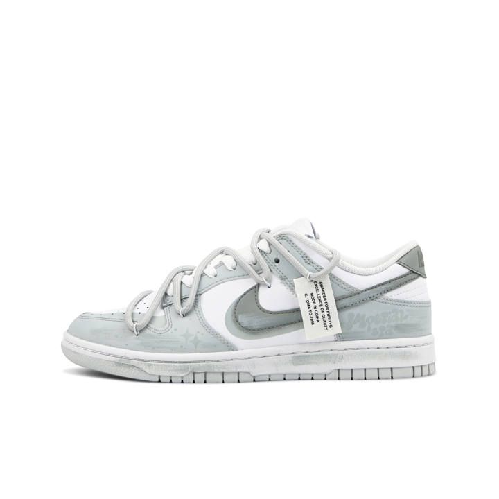 Nike Nike Dunk Slip Resistant Cushioning Abrasion Resistant Low top Skateboard Shoes Men's Gray Green
