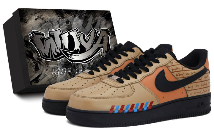 Nike Nike Air Force 1 WUYA Low top Skateboard Shoes Men's Black Yellow