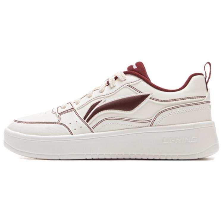 Li-Ning Li Ning Sycee Slip Resistant Cushioning Abrasion Resistant Low top Skateboard Shoes Women's White Red
