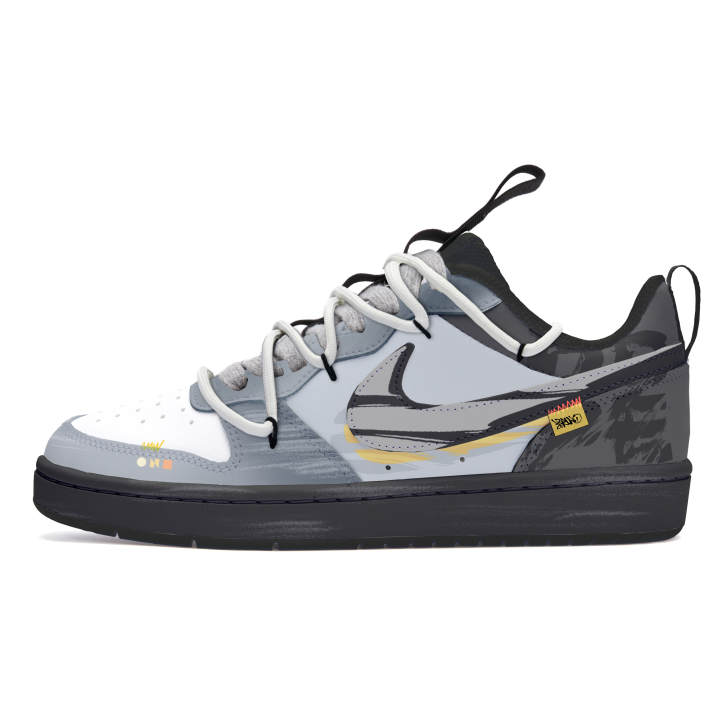 Nike Nike Court Borough Low 2 Slip Resistant Abrasion Resistant Low top Skateboard Shoes GS Blue Black