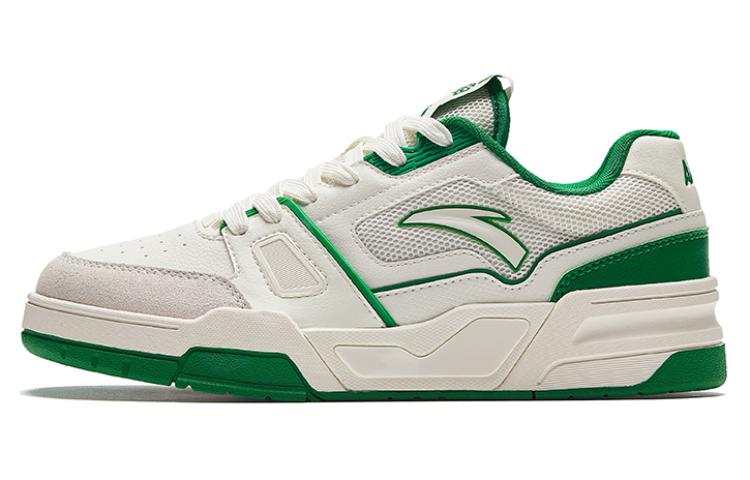 Anta Life Collection Slip Resistant Abrasion Resistant Low top Skateboard Shoes Women's White Green