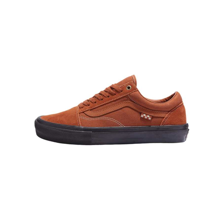 Vans Skate Old School Abrasion Resistant Low top Skateboard Shoes Unisex Brown