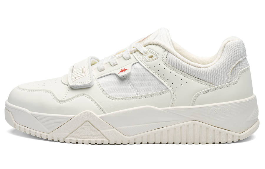 Kappa Back to Back Slip Resistant Abrasion Resistant Low top Skateboard Shoes Unisex Heron Feather White Koi Red
