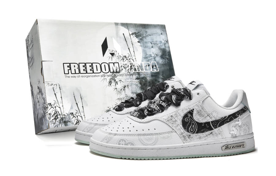 Nike Nike Court Vision 1 Freedom Panda, Box, Black Knight Slip Resistant Abrasion Resistant Low top Skateboard Shoes Men's