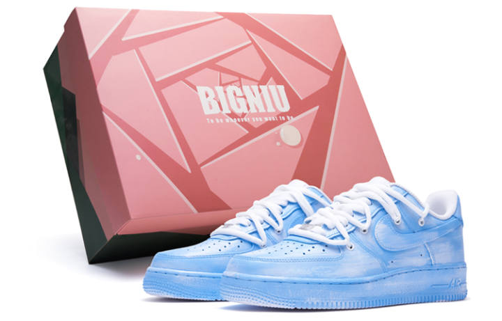 Nike Nike Air Force 1 07 Air Force 1 Leather Coverage Thermal Coverage Low top Skateboard Shoes Men's Blue White