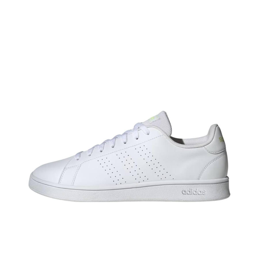 Adidas Adidas Cloudfoam Advantage Cushioning, Wear Resistant Low top Skateboard Shoes Unisex White Yellow
