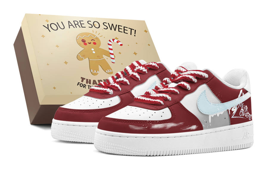 Nike Nike Air Force 1 Air Force 1, Couple's, Red Velvet, Ambient Low top Skateboard Shoes Women's Blue Red