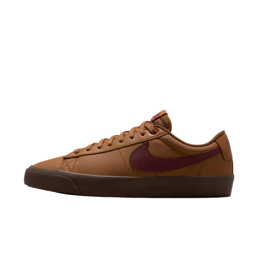 Nike Nike SB Blazer Leather Abrasion Resistant Abrasion Resistant Low top Skateboard Shoes Men's Light English Tan
