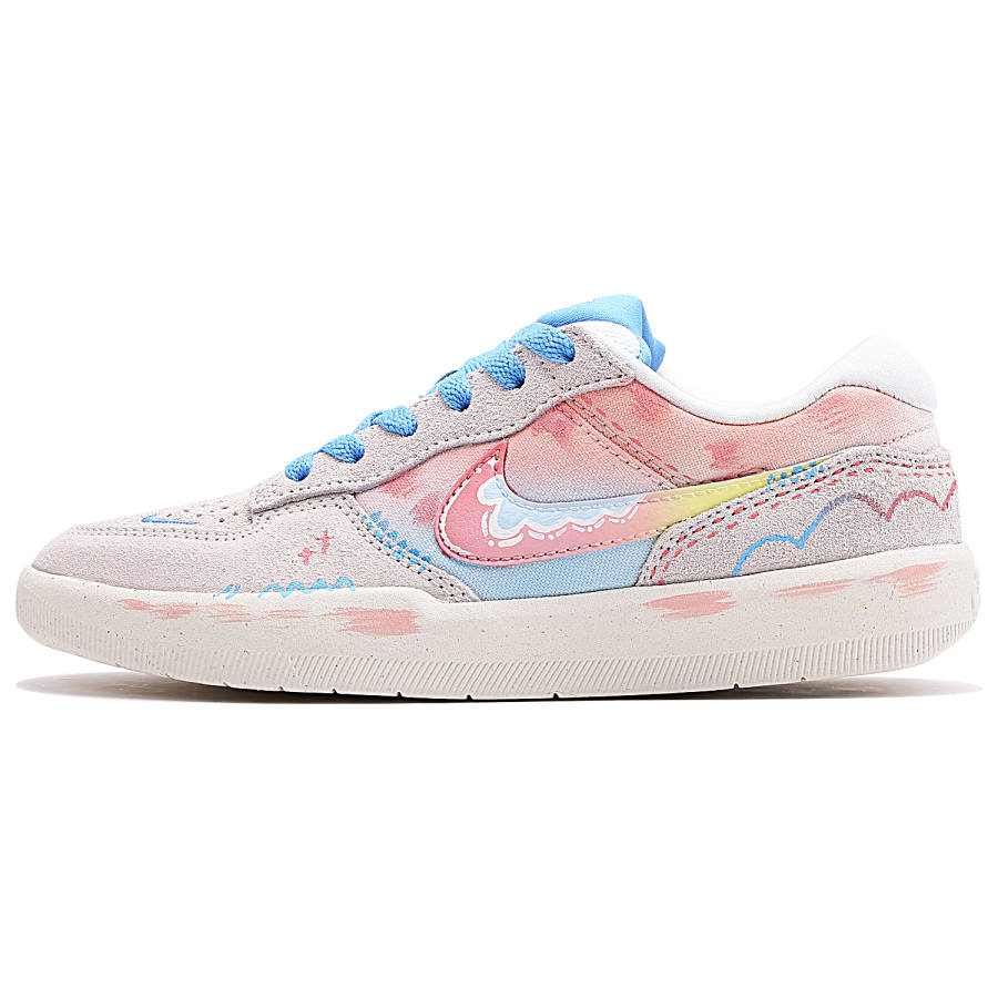 Nike Nike SB Force 58 Cloud Milkshake Abrasion Resistant Low top Skateboard Shoes Unisex Pink White