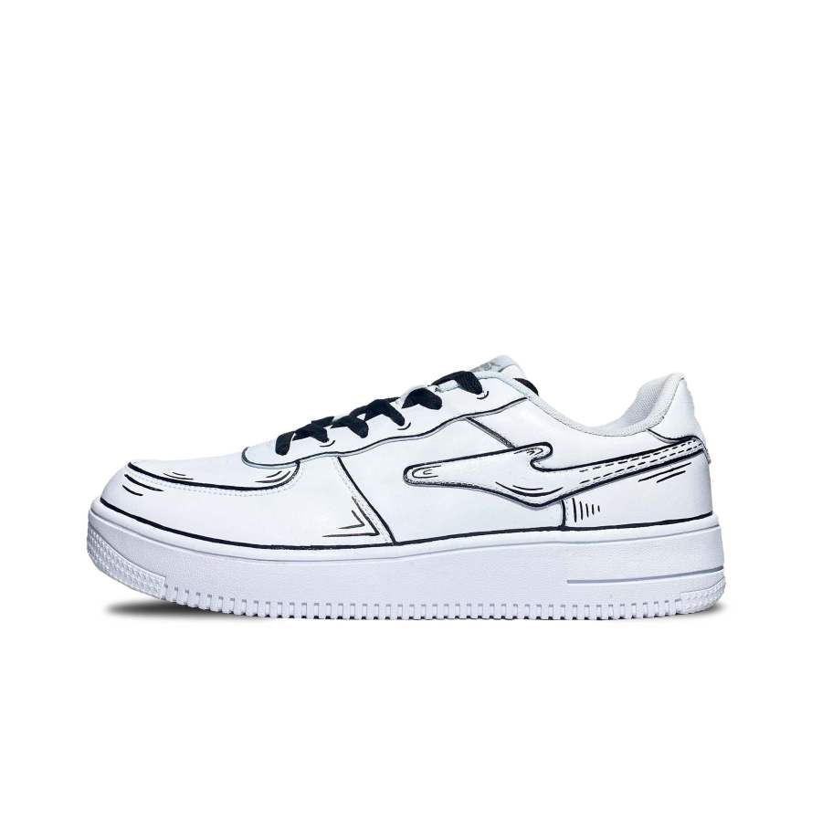 Erke Slip Resistant, Abrasion Resistant, Breathable Low top Skateboard Shoes Men's White