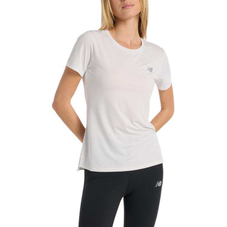 New Balance New Balance T Shirts Women's Beige Gray Crew Neck