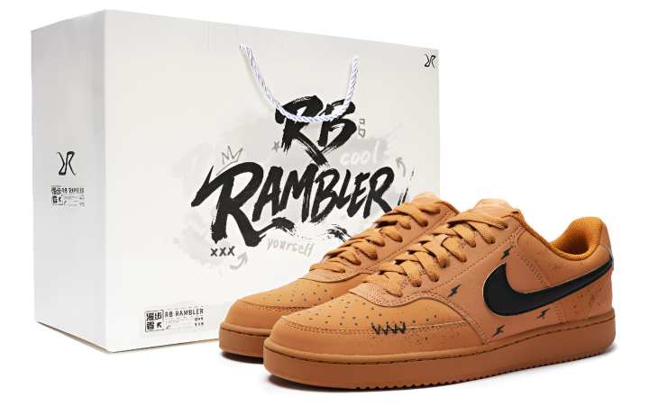 Nike Nike Court Vision 1 Abrasion Resistant Low top Skateboard Shoes Unisex Brown
