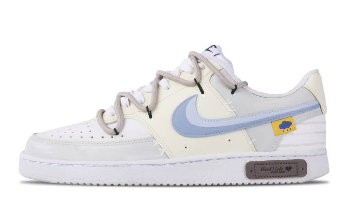 Nike Nike Court Vision 1 Skateboard Shoes Men's Low Top Beige/Gray/Blue