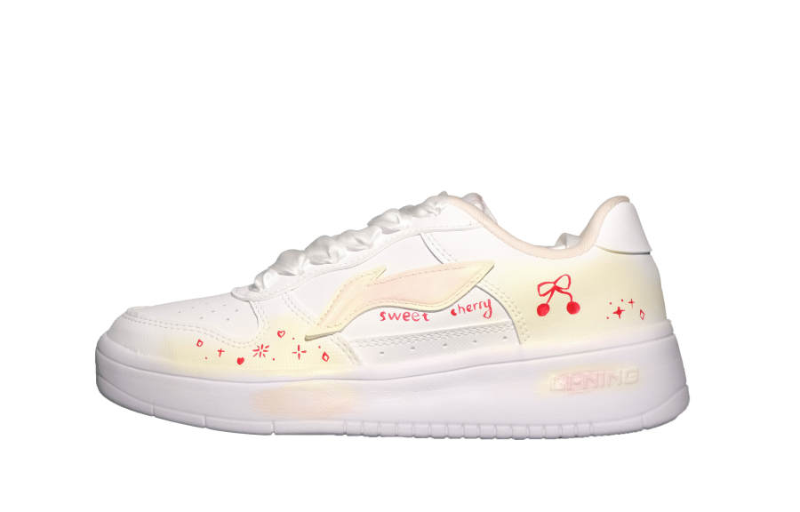 Li-Ning Li Ning Floating Boat Synthetic Leather Slip Resistant Abrasion Resistant Low top Skateboard Shoes Women's