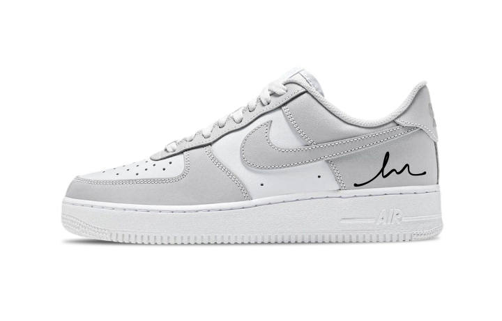 Nike Nike Air Force 1 Abrasion Resistant Abrasion Resistant Low top Skateboard Shoes Unisex White Silver