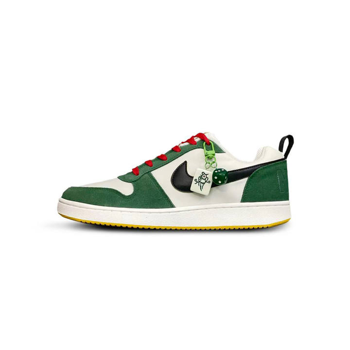 Nike Nike Court Borough Tower Rabbit Abrasion Resistant Low top Skateboard Shoes Men's Green White