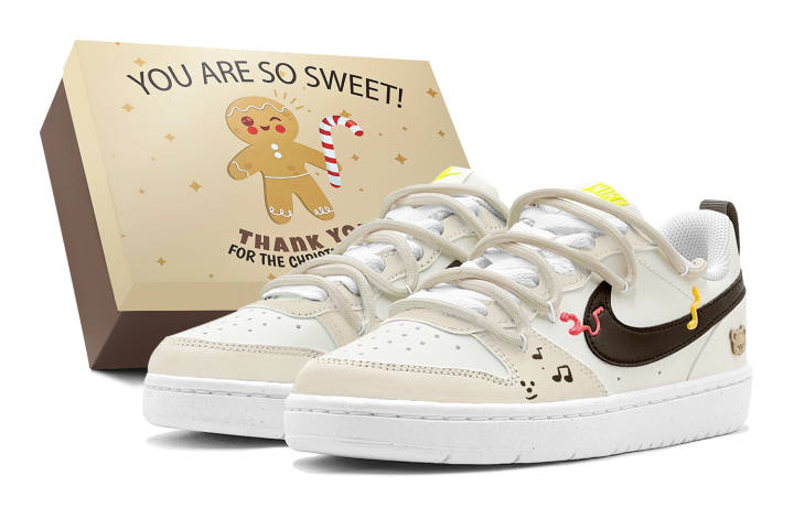 Nike Nike Court Borough Refresh, Couple's, Music Note Bear, Anti Aging Versatile Abrasion Resistant Low top Skateboard Shoes
