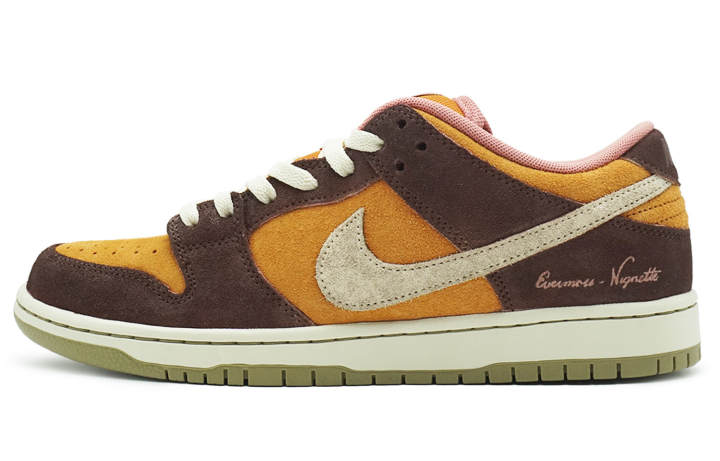 Nike Nike Dunk SB Abrasion Resistant Low top Skateboard Shoes Unisex Tan Yellow