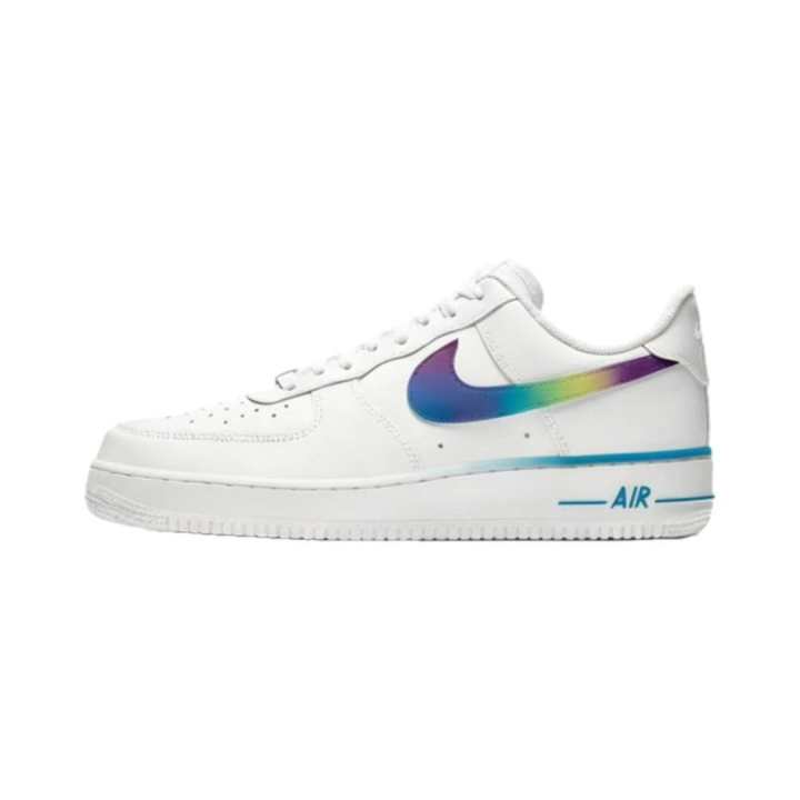 Nike Nike Air Force 1 Aurora Line Abrasion Resistant Height Increasing Low top Skateboard Shoes Unisex White Blue