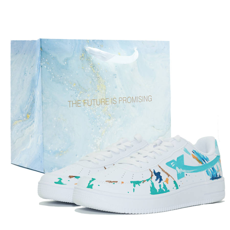 XTEP Air Force 1 Slip Resistant Abrasion Resistant Low top Skateboard Shoes Men's White