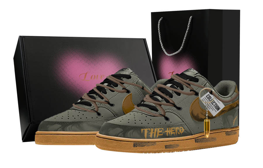 Nike Nike Court Vision 1 Final Chapter Shell, Heart Box Abrasion Resistant Low top Skateboard Shoes Men's Jasper