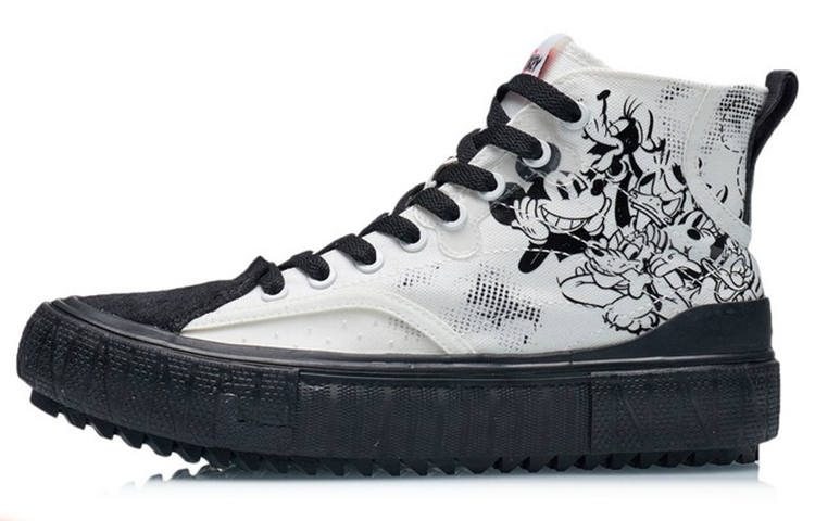 Li-Ning Li Ning X Disney Canvas Hi Shoes 'White Black' Women's