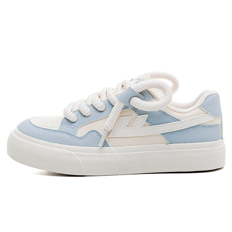 WARRIOR Abrasion Resistant Lightweight Wear resistant And Lightweight Low top Skateboard Shoes Women's Beige Blue Gray