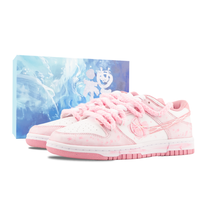 Nike Nike Dunk Cherry Blossom Rain Abrasion Resistant Low top Skateboard Shoes Women's Pink