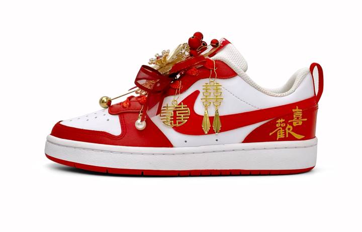 Nike Nike Court Borough 2 Low top Skateboard Shoes Women's Red White