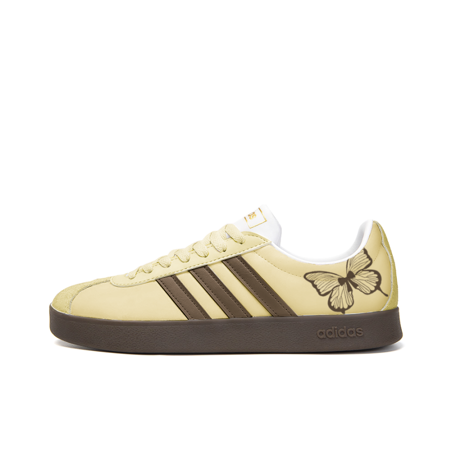 Adidas Neo VL Court 2.0 Slip Resistant Abrasion Resistant Low top Skateboard Shoes Unisex Yellow Brown