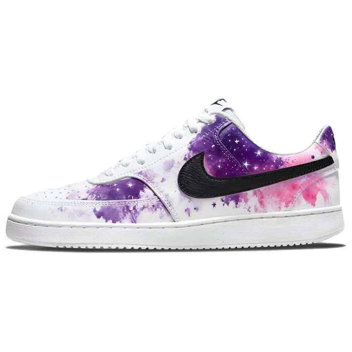 Nike Nike Court Vision 1 Dream Sky Starlight Abrasion Resistant Low top Skateboard Shoes Men's Purple White