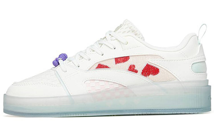 Anta Life Collection Low top Skateboard Shoes Women's White Red Blue