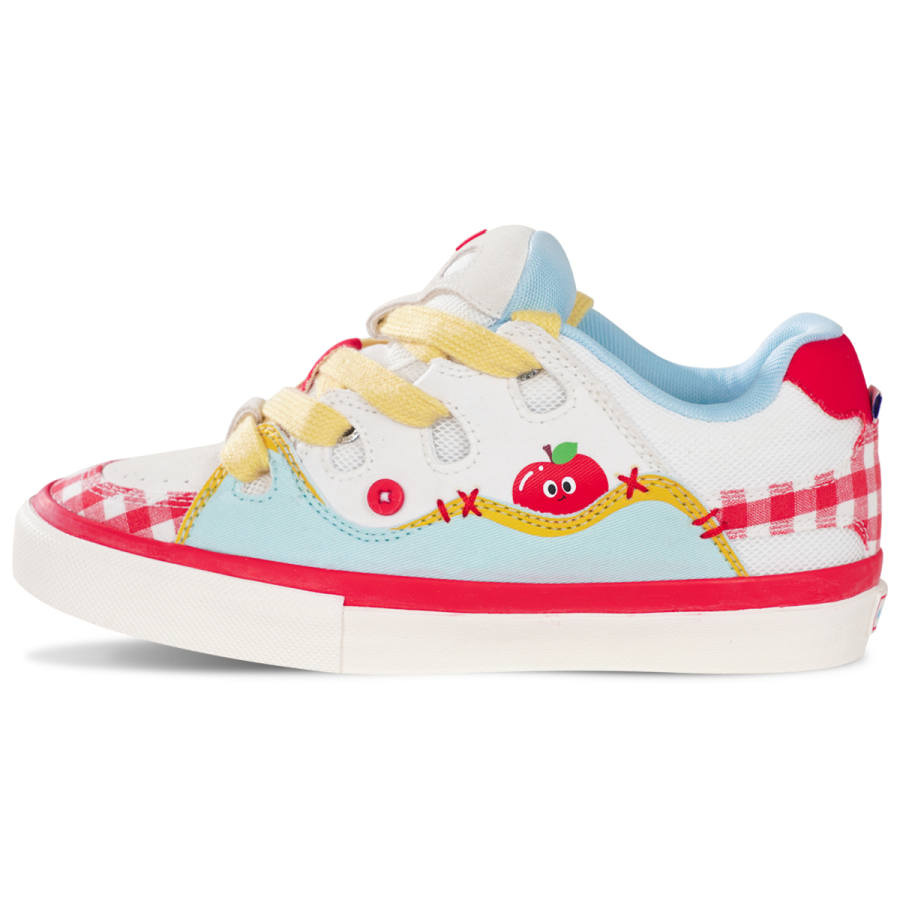 Ollieskate Slip Resistant, Abrasion Resistant, Lightweight Low top Skateboard Shoes Unisex Red Blue Yellow