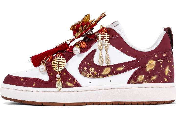 Nike Nike Court Borough Low top Skateboard Shoes Women's Red