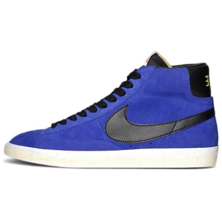 Nike Nike Blazer Mid Slip Resistant Abrasion Resistant Mid top Skateboard Shoes Men's Blue Black