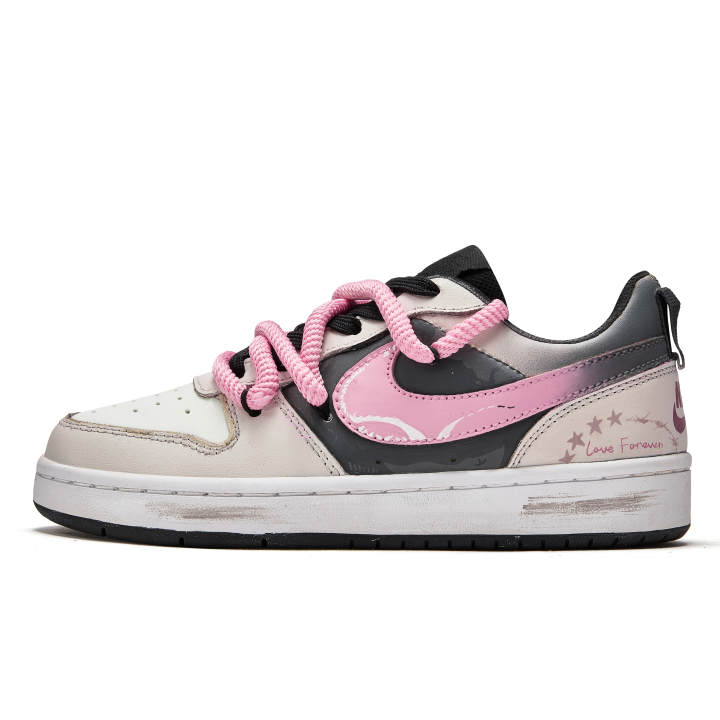 Nike Nike Court Borough Skateboard Shoes Women's Low Top Beige/Pink