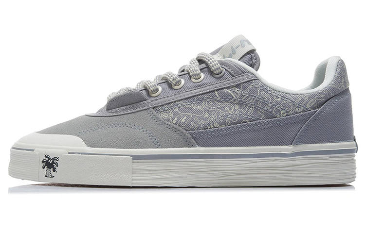 Li-Ning STEVEN HARRINGTON x Li Ning Slip Resistant Cushioning Abrasion Resistant Low top Skateboard Shoes Men's Snow Gray