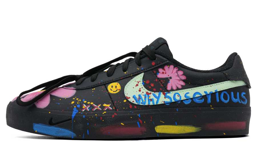 Nike Nike Court Shot BigBang Iconic Scene Lightweight Slip Resistant Lightweight Anti Slip Low top Skateboard Shoes Unisex