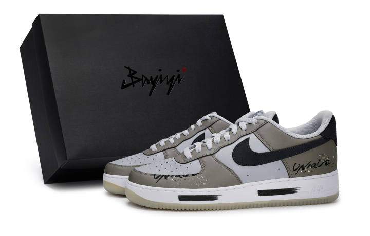 Nike Nike Air Force 1 811 Manufacturing, Gray Shadow Companion, Special Shoe Box Abrasion Resistant Slip Resistant Low top