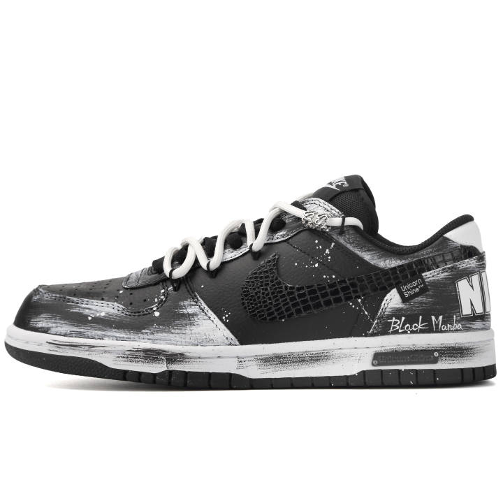 Nike Nike Big Eternal Night Mamba Abrasion Resistant Low top Skateboard Shoes Men's Black White