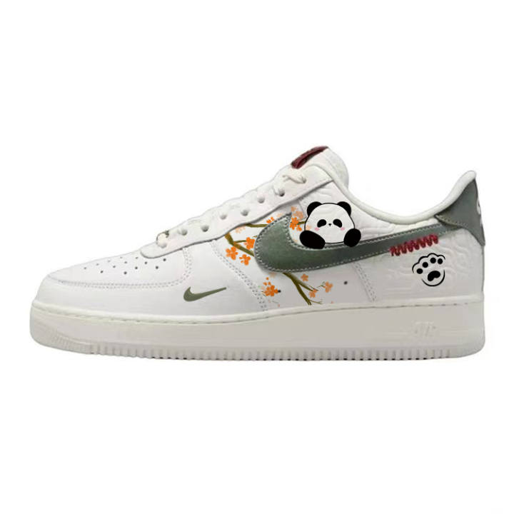 Nike Nike Air Force 1 Slip Resistant Abrasion Resistant Low top Skateboard Shoes Unisex White