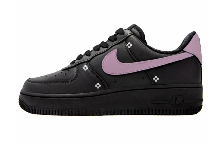 Nike Nike Air Force 1 Low top Skateboard Shoes Unisex Black Pink